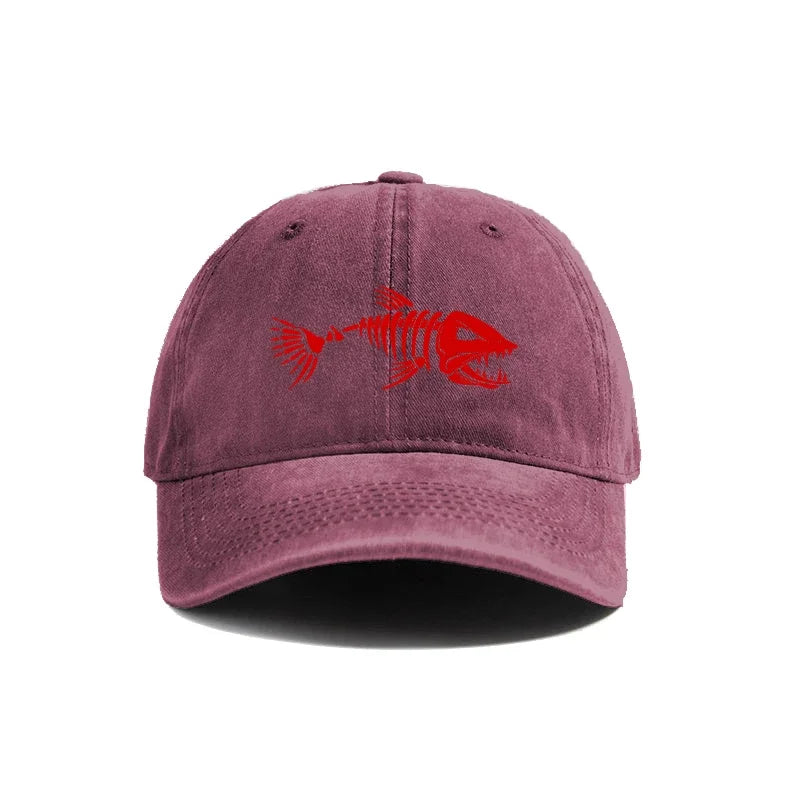Unisex Vintage Washed Baseball Cap with Graphic Embroidery for Casual Outdoor Streetwear Style