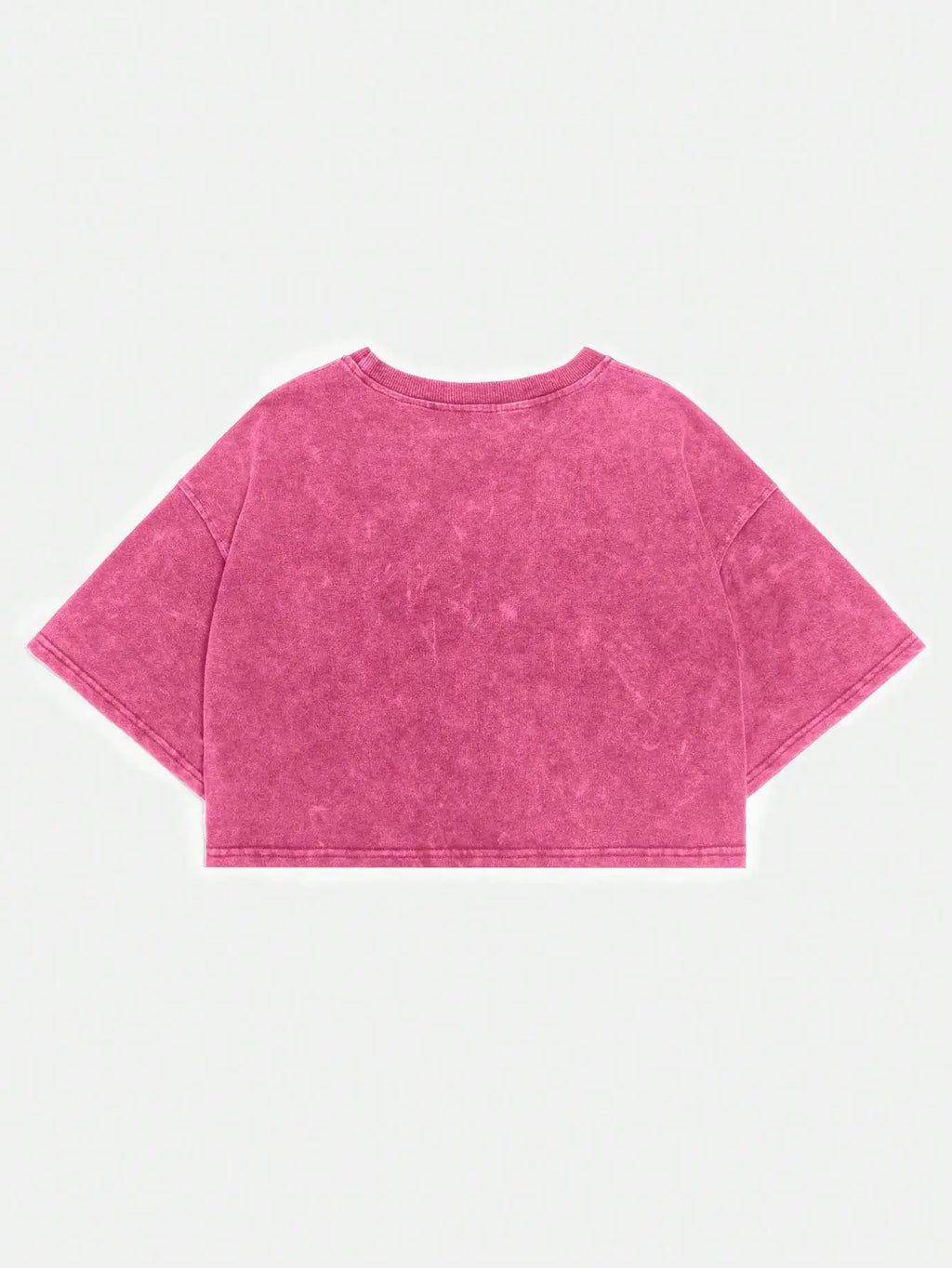 Washed Cotton Crop Tee with Relaxed Fit and Everyday Casual Style