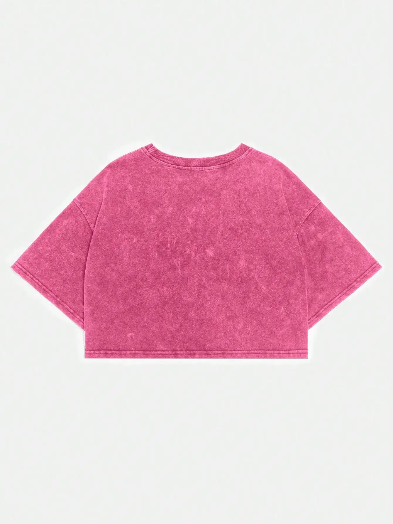 Washed Cotton Crop Tee with Relaxed Fit and Everyday Casual Style