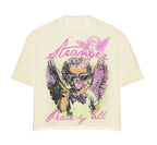 Vintage Graphic Crop Tee with Retro Artwork and Casual Streetwear Styling