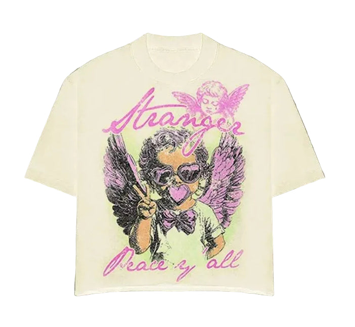 Vintage Graphic Crop Tee with Retro Artwork and Casual Streetwear Styling