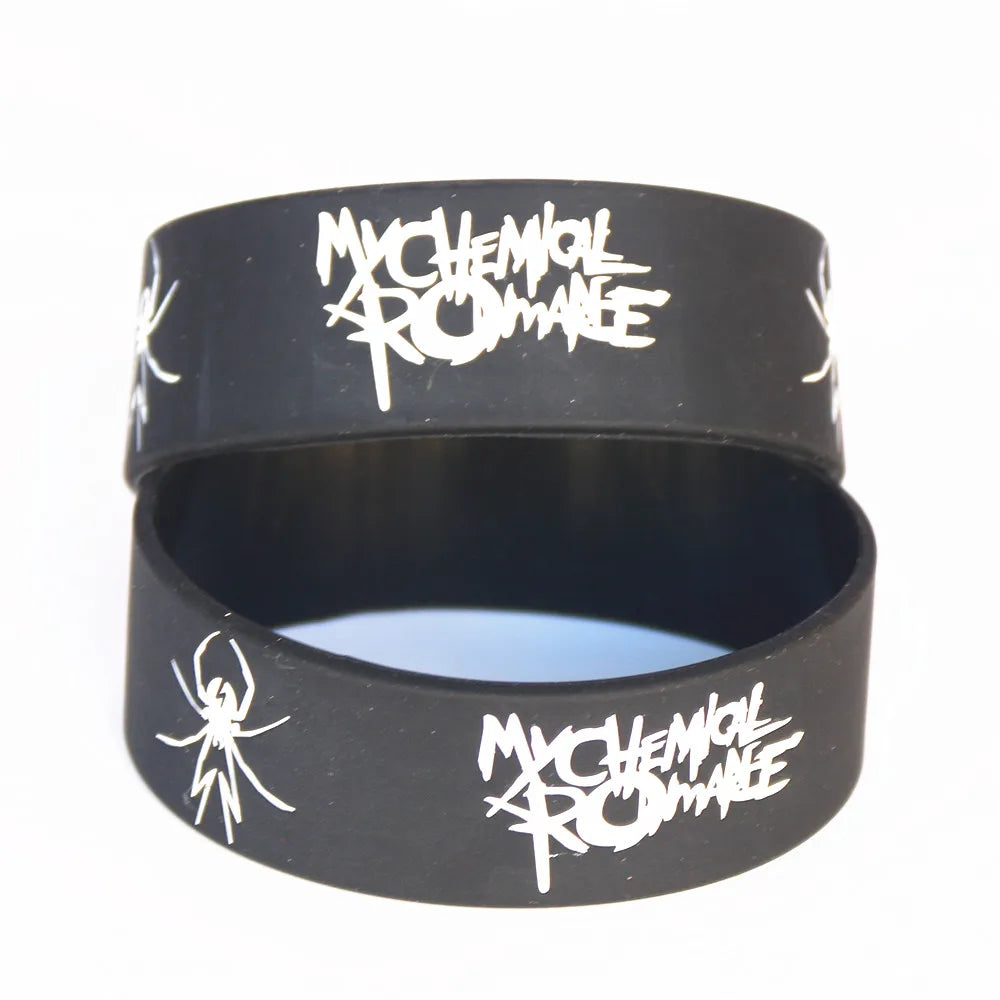 Alternative Graphic Silicone Wristband for Punk and Scene Fashion Styling