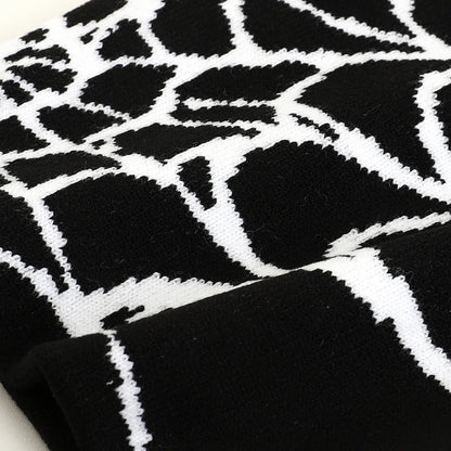 Spider Web Pattern Knit Beanie for Contemporary Streetwear Casual Everyday Fashion and Comfort