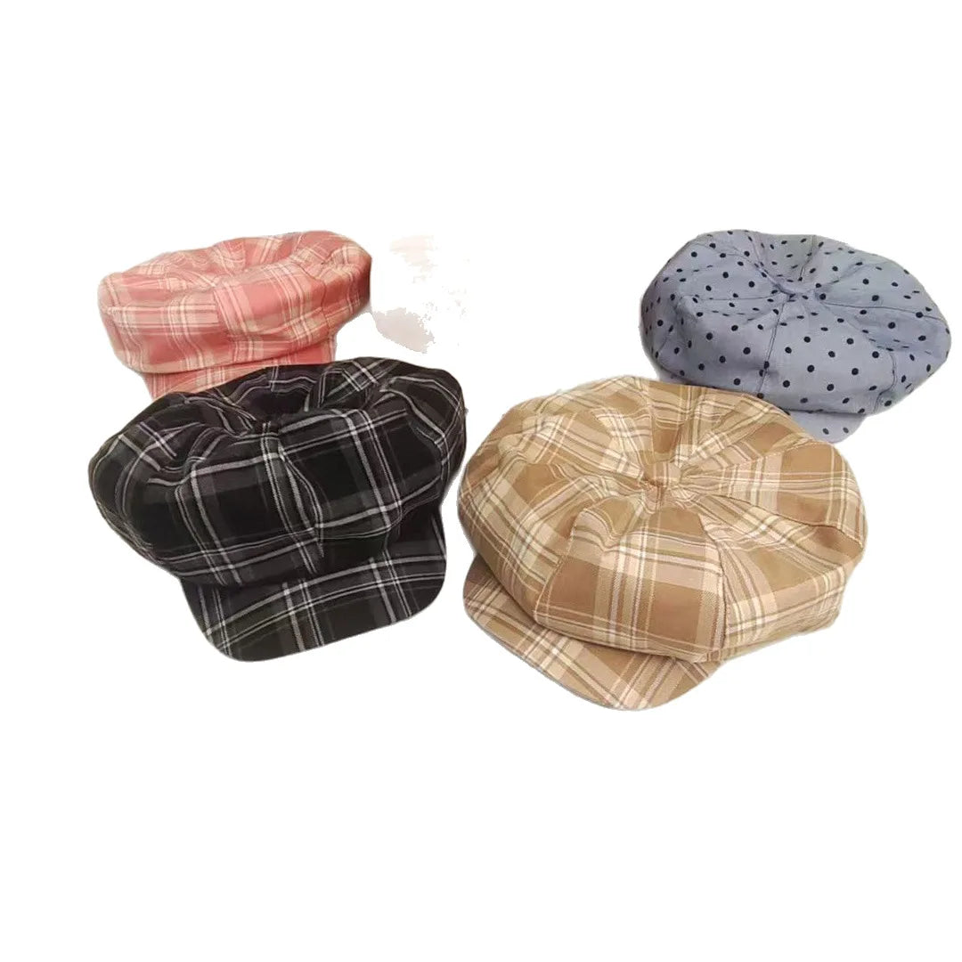 Vintage Plaid Newsboy Flat Cap for Casual Everyday Heritage Streetwear Fashion Style