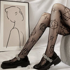 Spider Web Pattern Fishnet Tights Gothic Alternative Fashion Mesh Hosiery