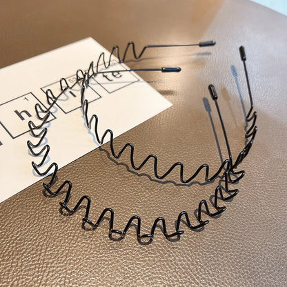 Minimalist Wavy Metal Headband Alternative Streetwear Hair Accessory