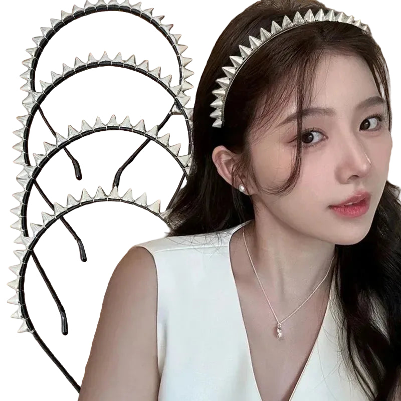 Gothic Spike Headband Punk Rivet Statement Alternative Fashion Accessory