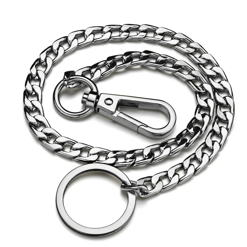 Classic Punk Wallet Chain with Ring Detail for Alternative Streetwear Looks