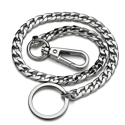 Classic Punk Wallet Chain with Ring Detail for Alternative Streetwear Looks