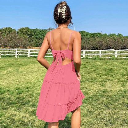 Elegant Lace Trim Slip Dress with Soft Anime-Inspired Aesthetic