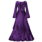 Fantasy-Inspired Gothic Empire Waist Maxi Dress with Elegant Flowing Drape