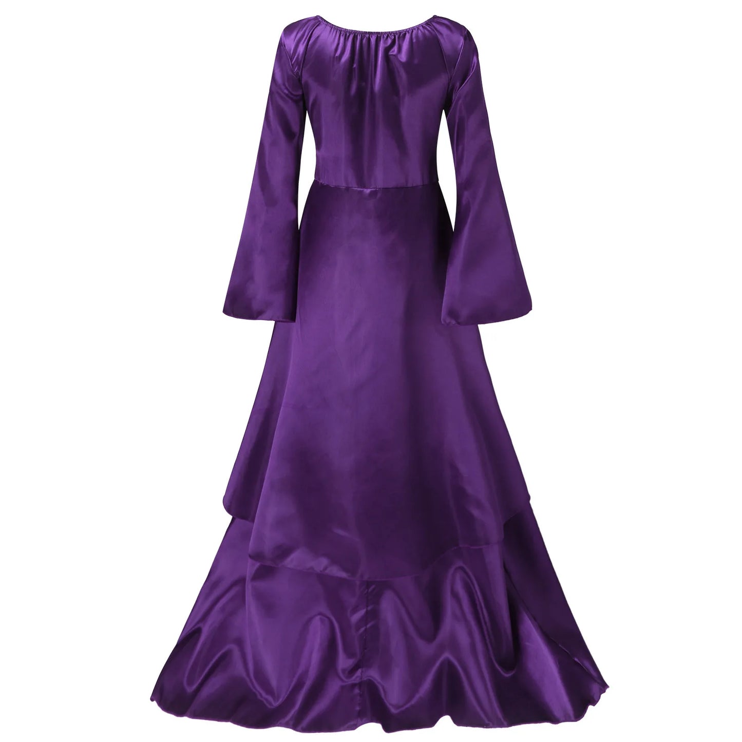 Fantasy-Inspired Gothic Empire Waist Maxi Dress with Elegant Flowing Drape