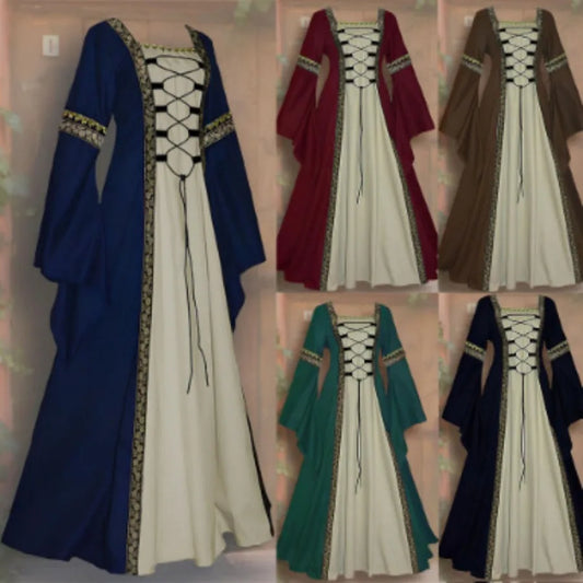 Medieval Inspired Gothic Princess Dress with Regal Flowing Silhouette