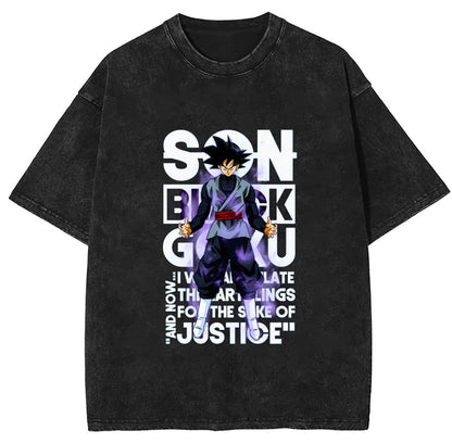 Retro Manga Warrior Oversized Streetwear Vintage Casual Graphic T-Shirt