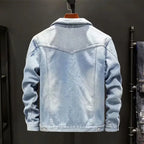 Fleece Lined Denim Jacket with Relaxed Fit Contemporary Streetwear Outerwear