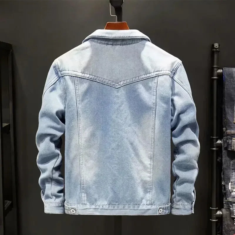 Fleece Lined Denim Jacket with Relaxed Fit Contemporary Streetwear Outerwear