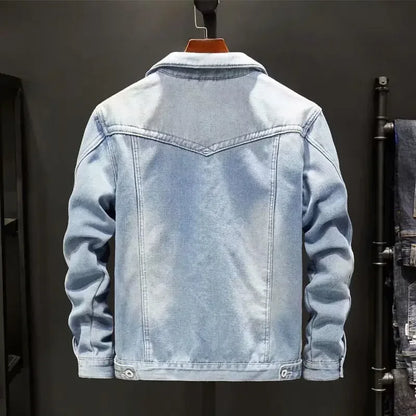 Fleece Lined Denim Jacket with Relaxed Fit Contemporary Streetwear Outerwear