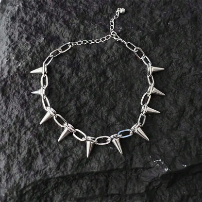 Spike Choker Necklace for Punk Gothic and Alternative Fashion Looks
