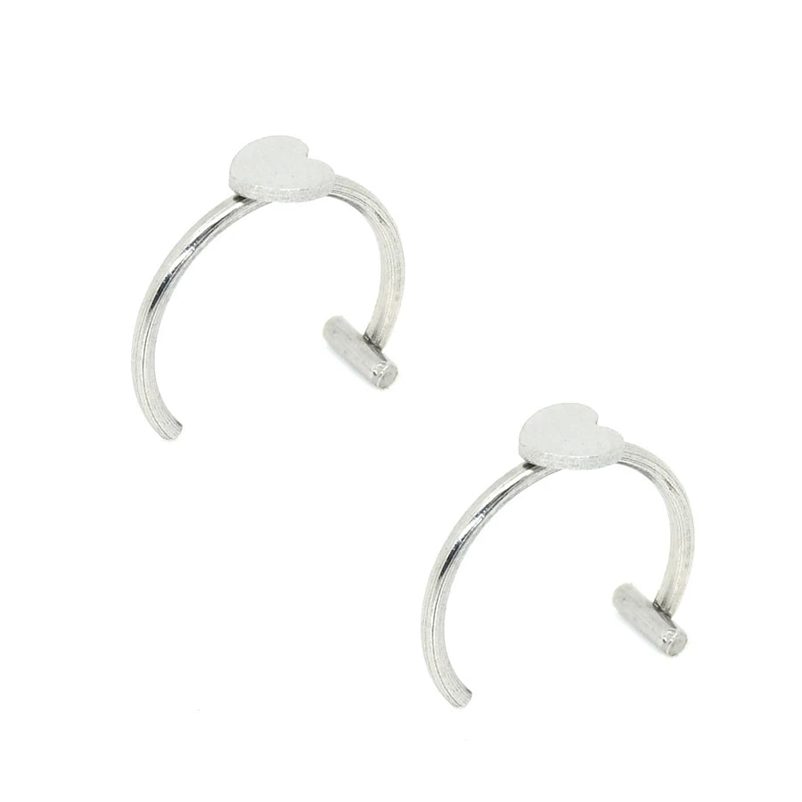Punk Clip On Lip and Nose Ring Set for Alternative Looks