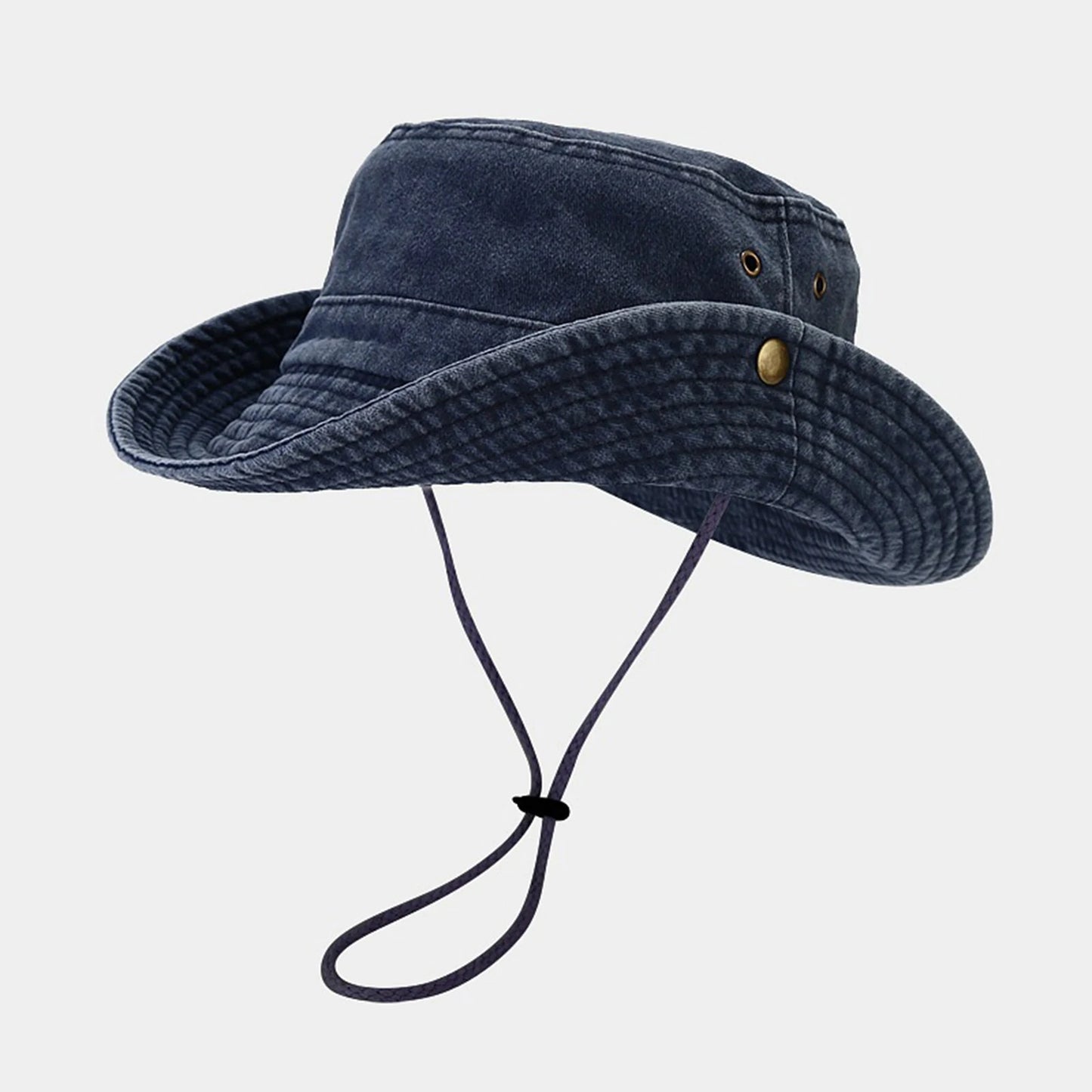 Unisex Wide Brim Outdoor Sun Hat with Breathable Mesh Panels for Hiking and Travel