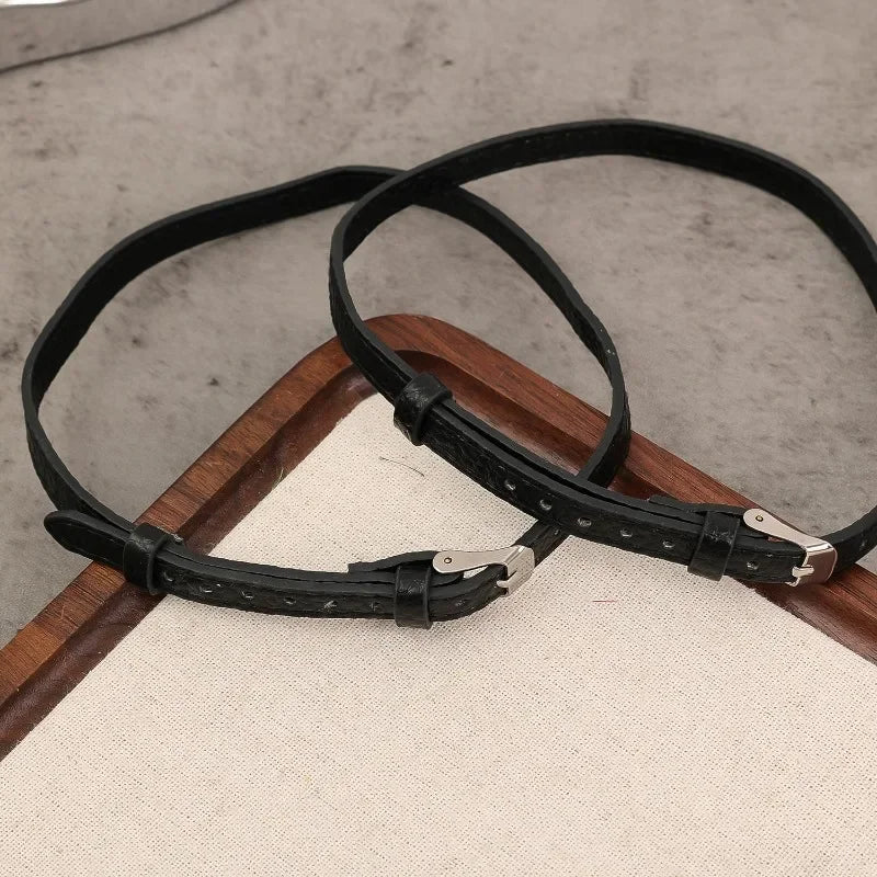 Minimal Belt Buckle Choker Necklace for Punk Gothic and Alternative Streetwear Fashion Styling