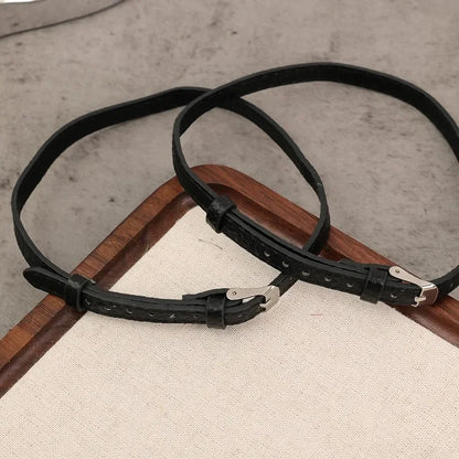 Minimal Belt Buckle Choker Necklace for Punk Gothic and Alternative Streetwear Fashion Styling