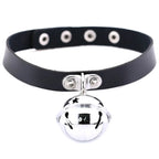 Alternative Bell Pendant Collar Choker Necklace for Gothic Punk Fashion