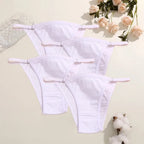 4-Piece Women’s Low-Rise Bikini Briefs Set with Soft Solid Colors, Minimal Silhouette and Everyday Lingerie Styling