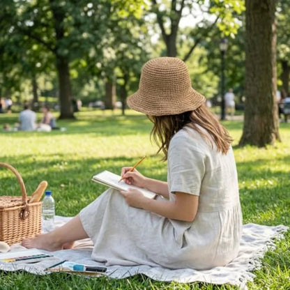 Lightweight Crochet Style Bucket Hat for Casual Outdoor Travel and Everyday Summer Wear
