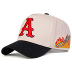 Letter Embroidered Baseball Cap with Graphic Side Detail for Casual Streetwear Everyday Style