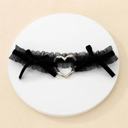 Lace Cross Heart Thigh Garter Gothic Alternative Fashion Accessory
