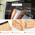 High-Waisted Brief Panties Five-Pack with Wide Statement Elastic Waistband