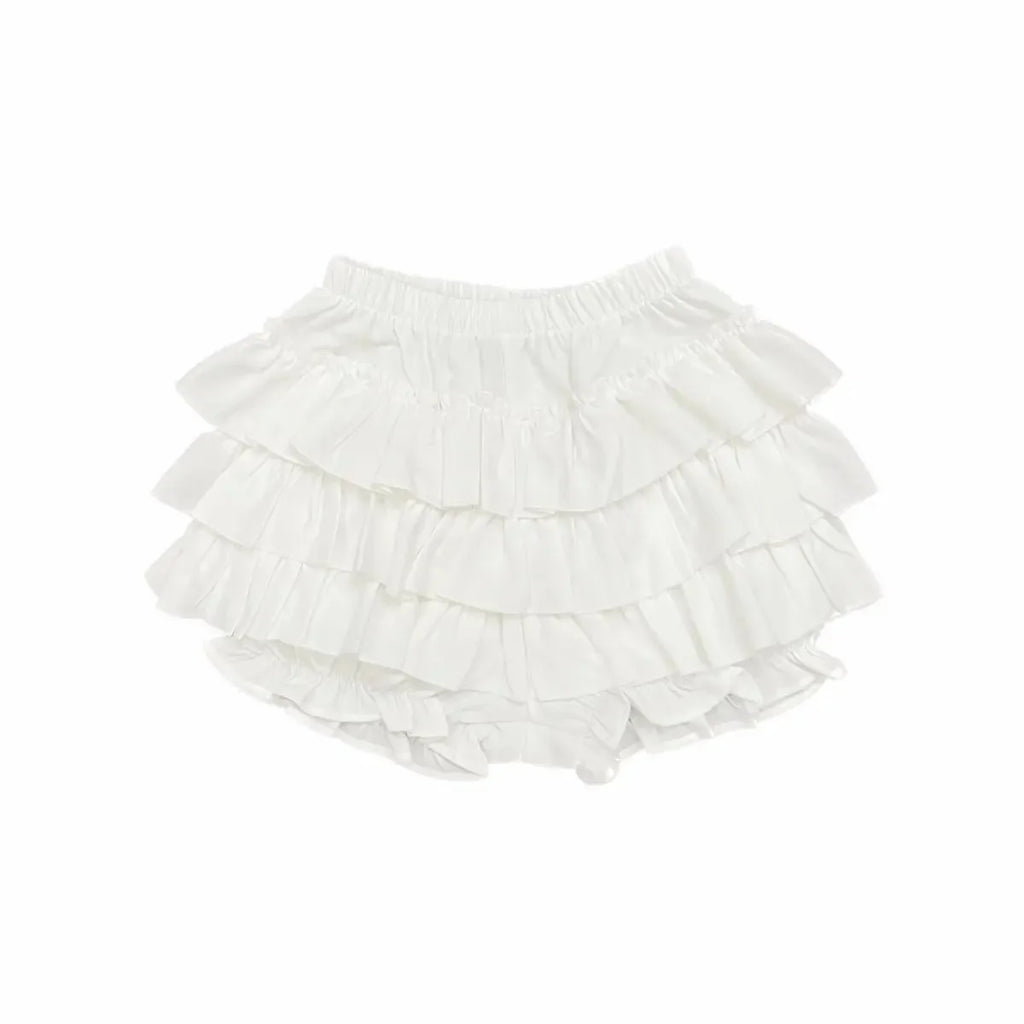 Tiered Ruffle Mini Skirt with Elastic Waist Balletcore Streetwear Silhouette