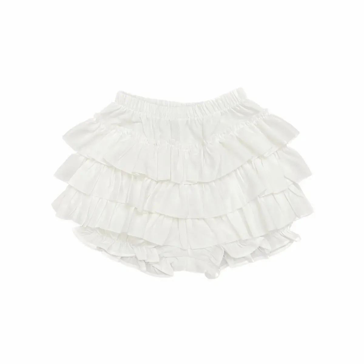 Tiered Ruffle Mini Skirt with Elastic Waist Balletcore Streetwear Silhouette