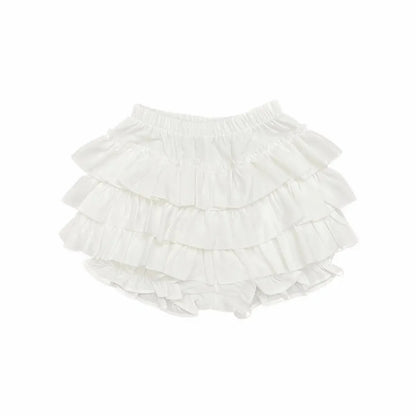 Tiered Ruffle Mini Skirt with Elastic Waist Balletcore Streetwear Silhouette
