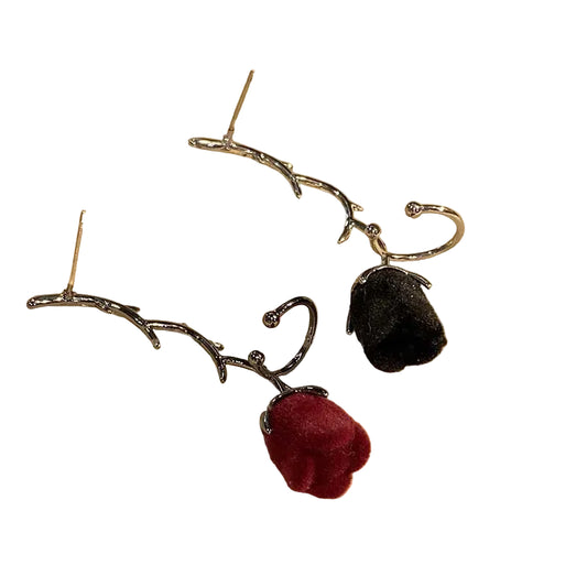 Rose Thorn Ear Cuff Clip Earrings for Dark Romantic Alternative Styling