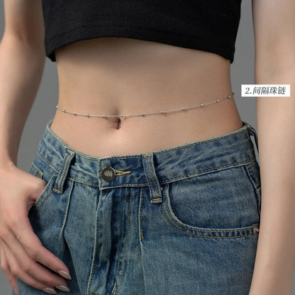Rhinestone Tassel Waist Chain for Y2K Festival and Statement Fashion Styling