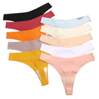 Seamless V-Waist Thong Panties Three-Pack with Smooth Athletic Finish