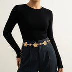 Delicate Floral Charm Waist Chain for Romantic and Bohemian Fashion Styling
