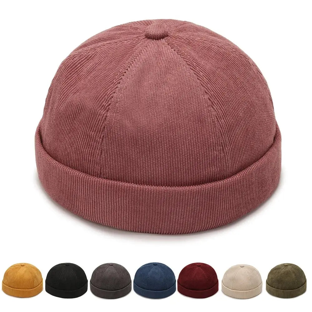 Minimalist Brimless Polyester Knit Beanie for Everyday Casual Streetwear Four Season Fashion Style