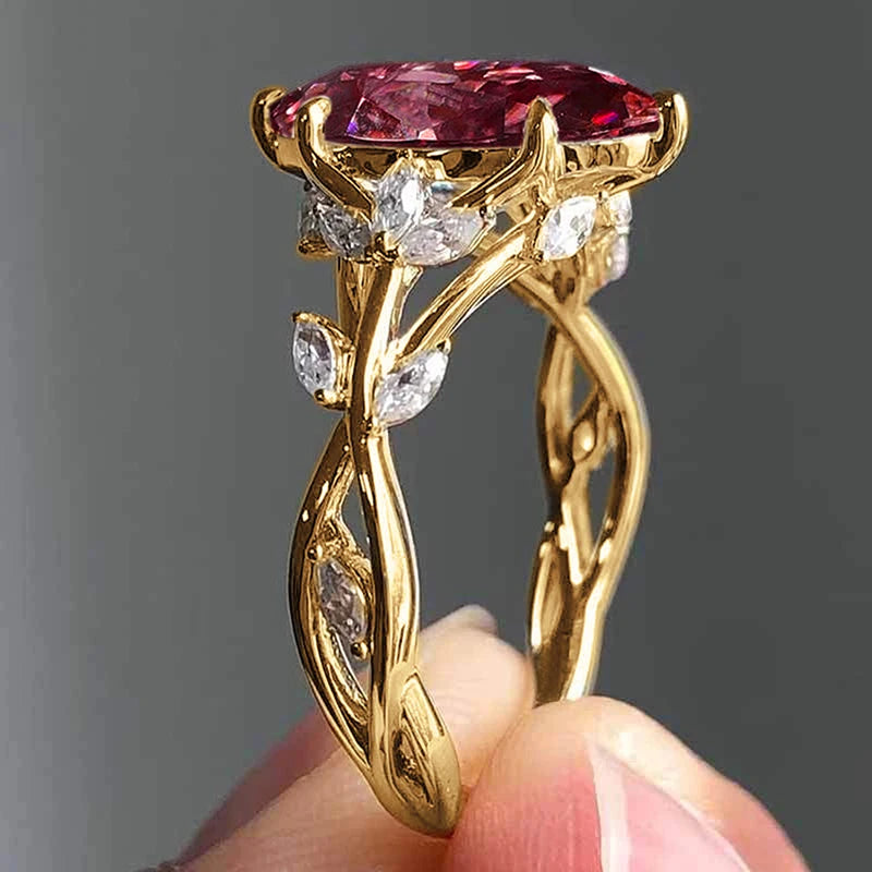 Dark Feminine Marquise Crystal Statement Ring with Elegant Vintage Inspired Silhouette