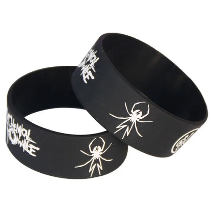 Alternative Graphic Silicone Wristband for Punk and Scene Fashion Styling