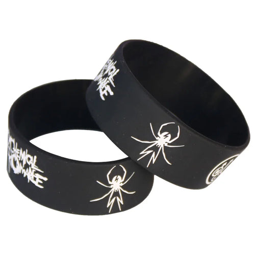 Alternative Graphic Silicone Wristband for Punk and Scene Fashion Styling