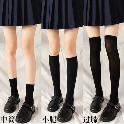 Contrast Top Band Sheer Thigh High Stockings with Lightweight Everyday Stretch Design
