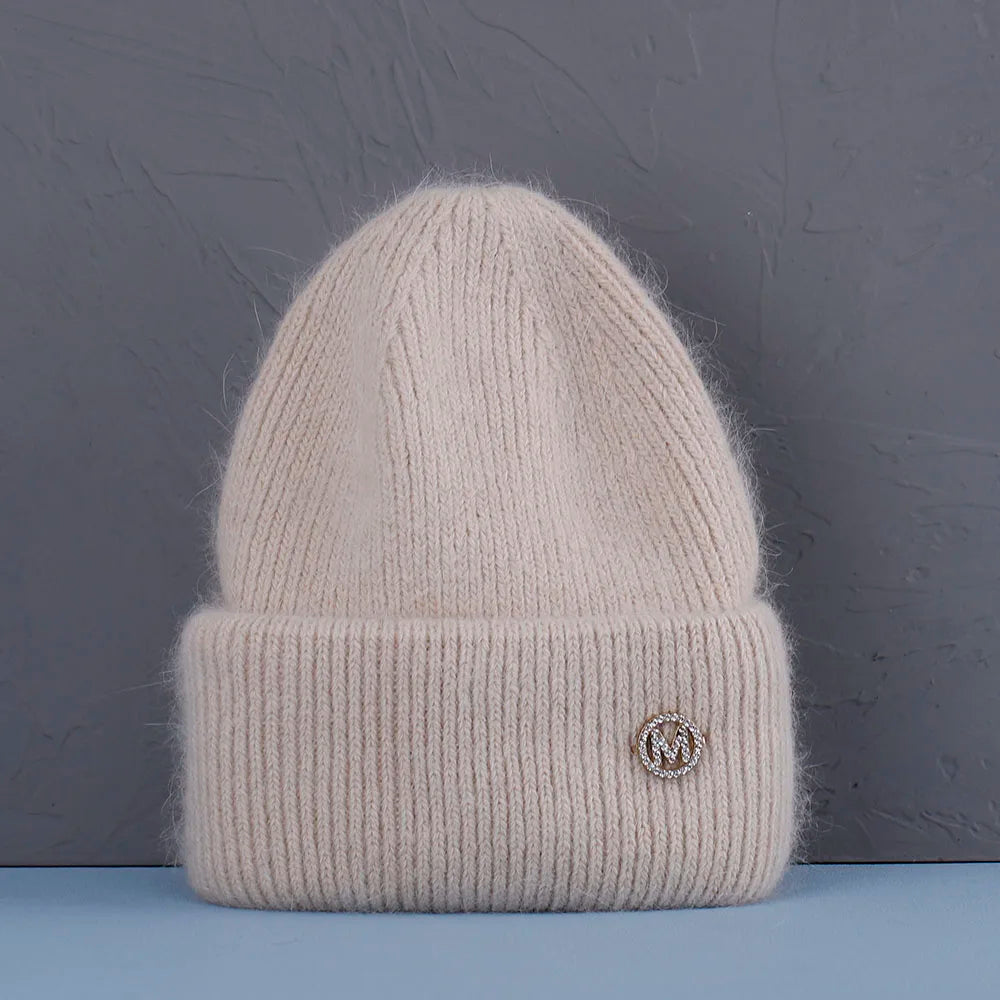 Soft Rabbit Fur Knit Beanie for Everyday Casual Outdoor Winter Fashion and Comfort Style