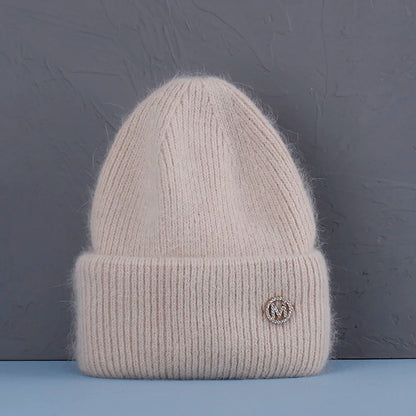 Soft Rabbit Fur Knit Beanie for Everyday Casual Outdoor Winter Fashion and Comfort Style