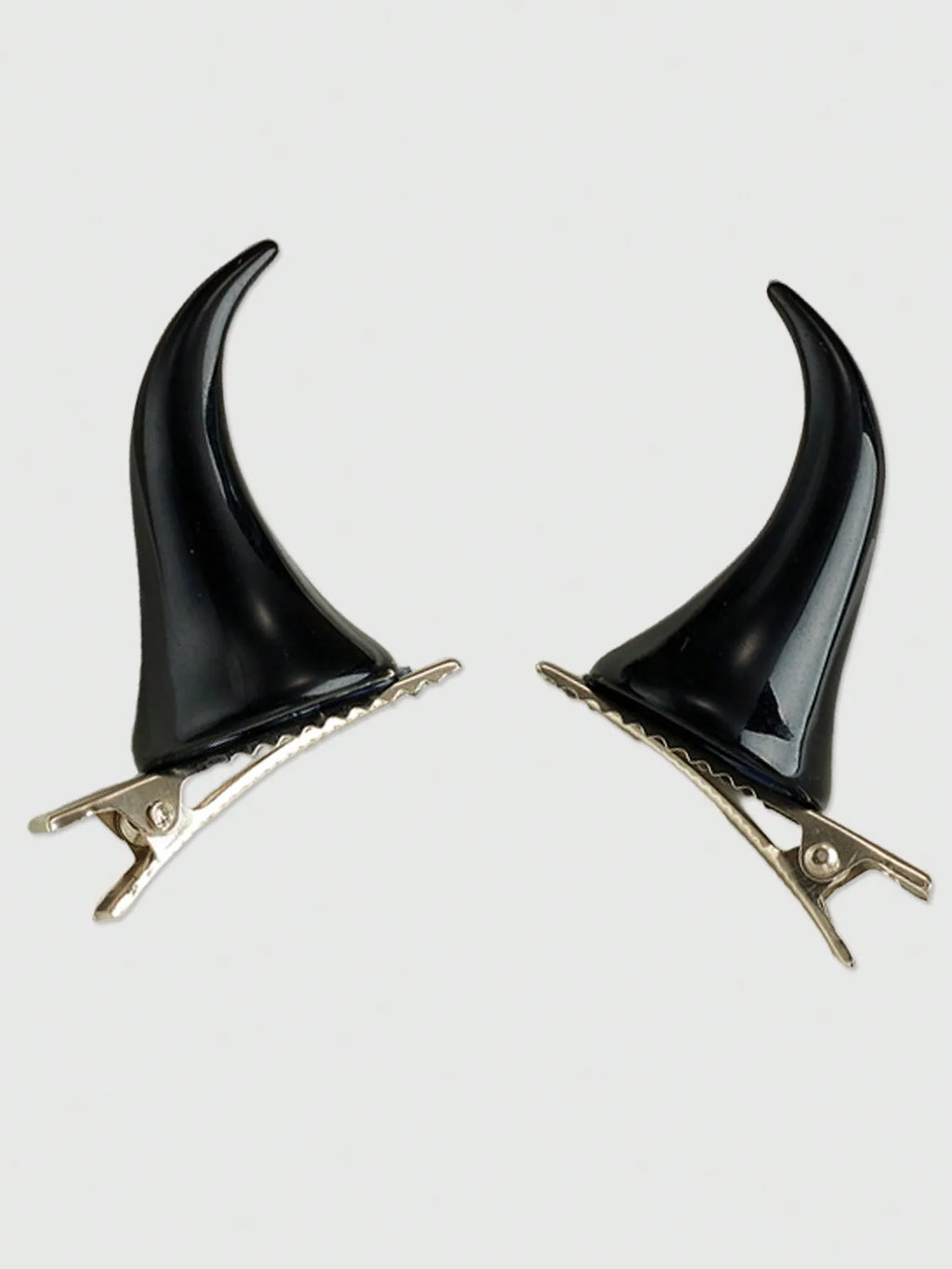 Devil Horn Hair Clips for Gothic Punk and Alternative Costume Styling