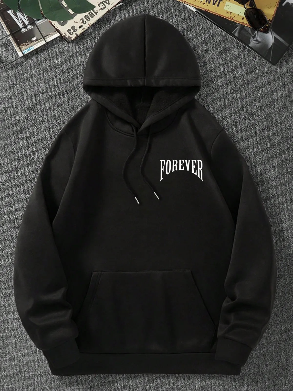 Anime Gothic Streetwear Hoodie with Retro Manga Angel Graphic Design