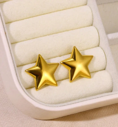 Celestial Star Hoop Earrings Y2K Alternative Fashion Statement Jewelry