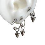 Geometric Spike Drop Earrings for Gothic Punk and Grunge Fashion